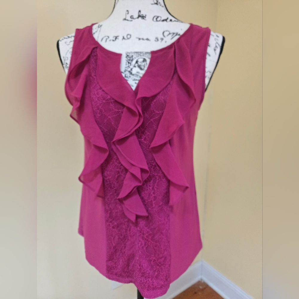 WHBM ruffle top S